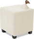 NeColorLife Small Square Ottoman Cover, Stretch Knitted Jacquard Slipcover for Footstool Storage