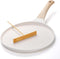 Nonstick Crepe Pan with Spreader, 10-Inch Tortilla Pan with Detachable Handle, Ceramic Coating, PFOA Free