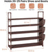 Closet 20-25 5 VILICK Shoe Rack for Shoe Organizer Space Saver Storage for Pair Shoe Shelf with Hook and Side Pocket