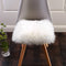 Softlife White Small Faux Fur Sheepskin Throw Rug, Fluffy Shag Fur Chair Cover Pad, Washable 20" x 20"