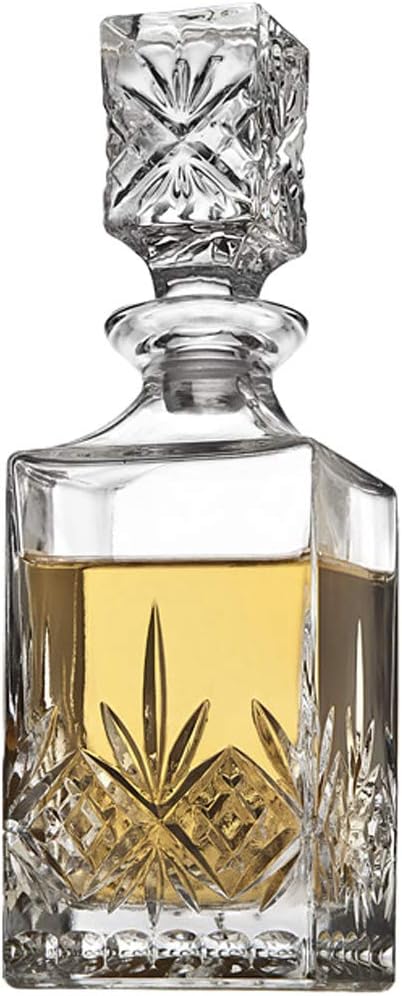 Godinger Mini Whiskey Decanter and Shot Glasses Barware Set - 10oz Decanter for Scotch, Wine or Vodka - Dublin
