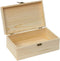 Zhou Pine Wood Storage Box - Natural DIY Accessories Set with Hinged Lid, Perfect for Art Lovers and Family Collections