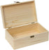 Zhou Pine Wood Storage Box - Natural DIY Accessories Set with Hinged Lid, Perfect for Art Lovers and Family Collections