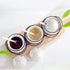 Set, 230 ML,3 Ceramic Spice & sugar Jars, with Lids Spoons and Shelf,Porcelain Condiment Kitchen Jar Spice Container