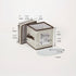 Household Essentials Saucer Storage Box, Holds 12 Saucers, Felt Protectors, Windowed Panel, Foldable, Stackable, 2