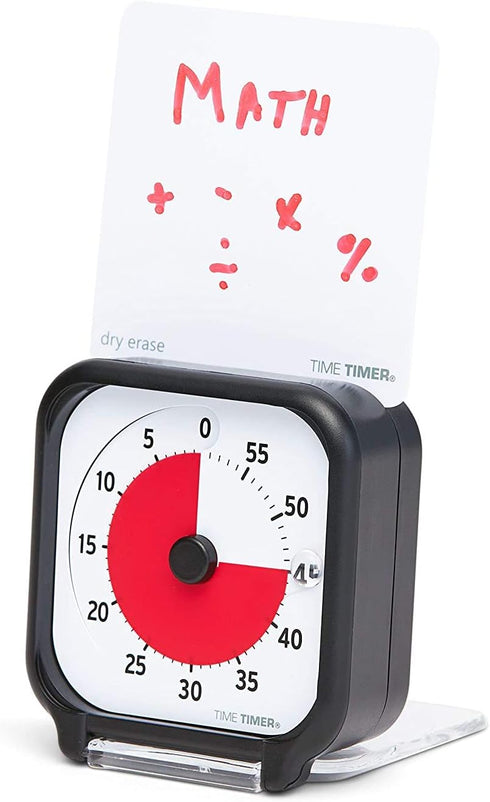 Time Timer 3 inch Visual Timer — 60 Minute Kids Desk Countdown Clock with Dry Erase Activity Card, for Classroom and