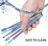 6 Pcs Wax Carving Tools Set, Stainless Steel Double-Headed Modeling Tools with Portable Metal Case, Rainbow Color