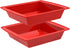 SILIVO 8 Inch Square Cake Pans, 2 Pack, Nonstick Silicone Baking Molds for Brownie, Cornbread, Cake