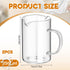 Leinuosen 2 Pcs Glass Pitcher Elegant Shaped Glass Creamer Pitcher Glass Tea Pitcher Coffee Milk Creamer Pitcher Creative Milk Frothing Pitcher Milk Frother Cup Creamer Jug (Simple Style,250ml)