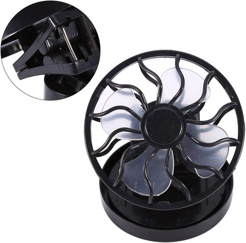LiebeWH Electric Clip On Solar Fan Portable Air Conditioner Cooling Fan Quiet Desk Fan for Travel Camping Hiking by LiebeWH