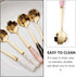 DOITOOL 4pcs Stainless Steel Coffee Spoon, Flower-Shaped Spoons, Tea Sugar Spoon, Dinner Espresso Spoons for Dessert,