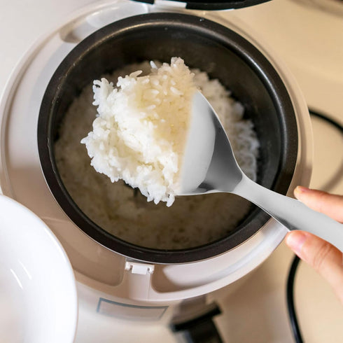 Stainless Steel Rice Paddle, Rice Spoon, Serving Scooper, Nonstick Rice Spatula for Mixing, Draining, Scraping