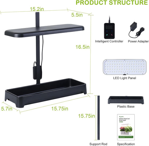 16.5*6.5*4 inch) Indoor Garden Led Grow Light, Herb Kitchen Garden Grow Kit, Full Spectrum LED Plant Light for Plants