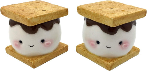 Streamline Imagined Marshmallow Smores Salt and Pepper Shaker Set Ceramic