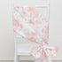 Efavormart Polyester Chair Sashes 6"x108" White Pink French Toile Floral Design -