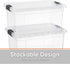 Superio Clear Plastic Storage Bin with Lid, 11 Qt, Non-Toxic, BPA Free, Stackable Plastic Tote