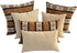 Large Throw Pillow Covers 22 x 22 Inches, Mustard Yellow and Cream Kilim Pattern, Boho Room Decor for Couch