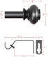 H.VERSAILTEX Adjustable Window Curtain Rods, 28 to 48 Inches, 3/4 Inch Diameter, Pewter, Classic Finials