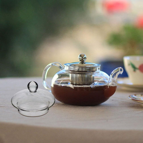 Kichvoe Glass Teapot Lid Replacement, Clear Accessory for Home Kitchen Teapots, 2.55x2.55x1.77in, Fits 400ml Glass