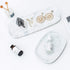 Marble Vanity Tray, Decorative Oval Storage Organizer for Mini Bathroom Kitchen Dresser Jewelry Dish, Counter or Desk