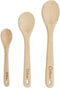 Chef Pomodoro 3-Piece Wooden Spoons Set, Solid Beechwood Cooking Utensils, 12-Inch, 10.5-Inch, 8-Inch
