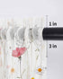 Yomandocix 45 Inch 27.5"x45" 2 Spring FlowersSheer Kitchen Tier Curtains Length, Botanical Florals Cafe Window
