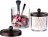Premium Quality Plastic Apothecary Jars, Qtip Holder Bathroom Vanity Storage Organizer Canister for Cotton Swabs
