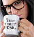 3dRose Cairn Terrier Dog Dad Mug, 11 oz, Black with Brown Muddy Paw Prints