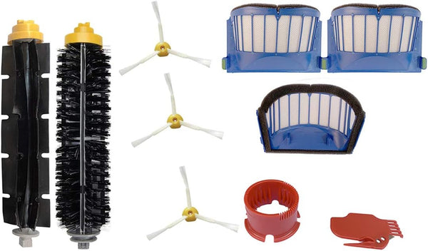 10 Packs Vacuum Cleaner Replacement Kit - Flexible & Bristle Brush, Filters for 600 Series Vacuum Cleaner