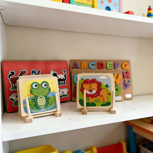 Bailitoy 2 Pcs Wooden Kids Bookshelf,Toddler Book Display Shelves Children Book Rack Suitable Kids Rooms, Nursery