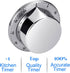 Chef Cooking Timer Clock, Kitchen Timer with Loud Alarm, 100% Mechanical - Silver, 1 Pack, Magnetic Backing, Exquisite