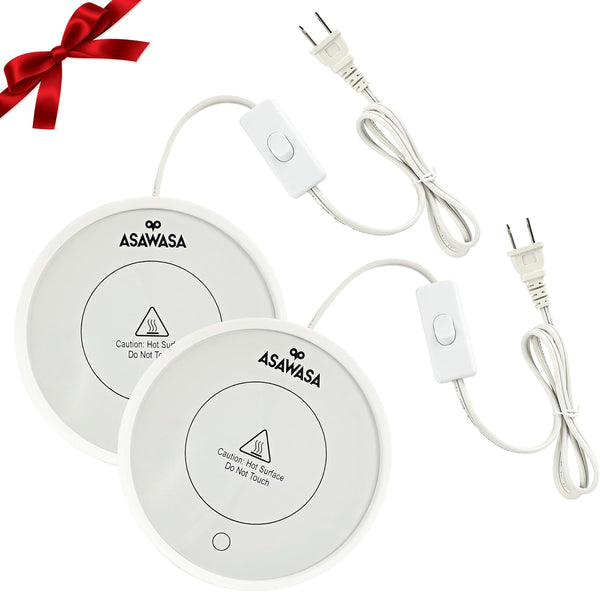 ASAWASA 2PCS Smart Candle Warmer for Large Jar, Coffee Mug Warmers, with