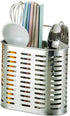 kaileyouxiangongsi Stainless Steel Hanging 2 Compartments Mesh Utensil Drying Rack, Chopsticks, Spoon, Fork, Knife