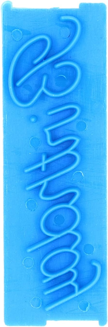 Fdit 6Pcs DIY Handwritten Letter Cake Mould, Blue Baking Stamp Tools for Bakery Supplies.