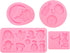 Halloween Candy Molds, Pumpkin Skull Ghost Silicone Molds for Cake Decorating and Fondant Cupcake Topper