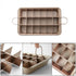Non-Stick Brownie Baking Pan with Dividers, 18 Pre-slice Brownie Tray, Brownie Cutter, 12 x 8 x 2 Inches