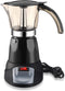 Electric Espresso Maker Transparent Coffee Maker Electric Moka Pot Portable Aluminum Espresso
