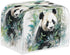 Toaster Cover 2 Slice, Watercolor Panda Bamboo Dustproof Bakeware Protector with Hang Loop (14x14") 2PCS