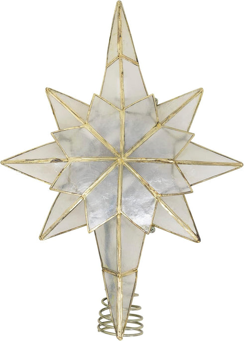 Kurt Adler UL0214/C 10-Light Capiz Star of Bethlehem Treetop