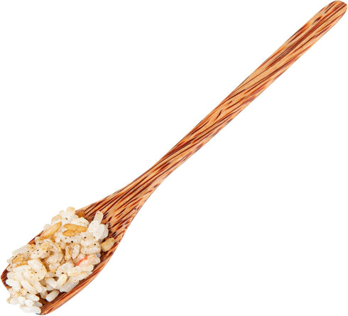 Restaurantware Coco Casa 7 Inch Handmade Serving Spoons, 4 Greaseproof Coconut Spoons for Hot and Cold Foods