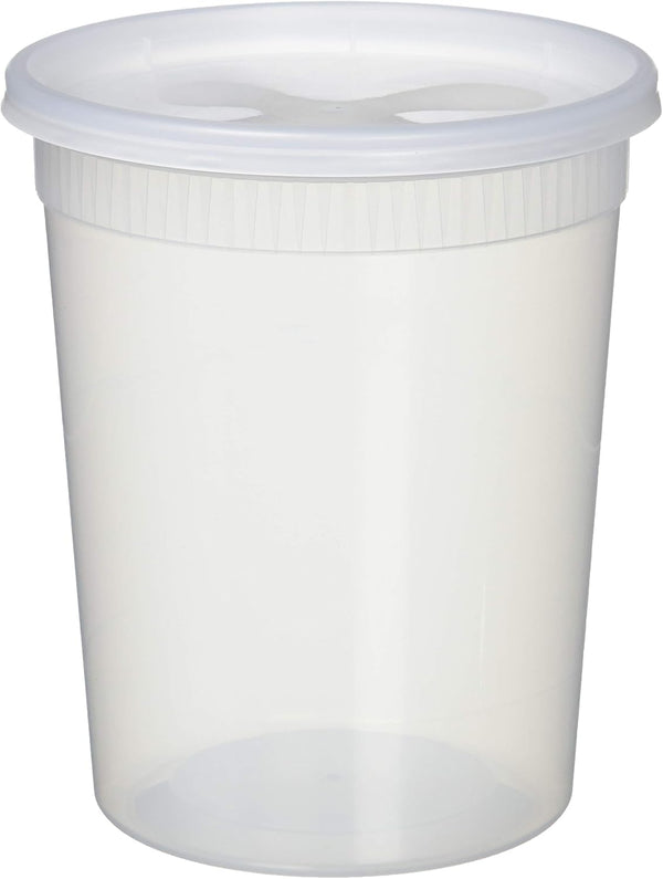 YW COMINHKR02572325 Sets of 32oz Plastic Soup/Food Container with Lids