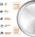 Deedro Pizza Baking Pan 12 inch Stainless Steel Round Pizza Baking Sheet, Healthy Cooking Pan for Oven Baking, 3 Pack