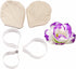 8set Gumpaste Flower Silicone Mold and Cutter, Stainless Steel Flower Cutter for Wedding and Birthday Cake Decorating