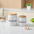 Meideal Counter, 5.2 inch Large Ceramic Garlic Keeper for Garlic Holder Storage with Wooden Lid, Garlic Saver to Keep