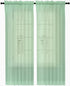 Oakias Green Sheer Curtains, 2 Panels Set 54" W x 84" L, 84 Inches Long Rod Pocket Voile Curtains for Living Room &