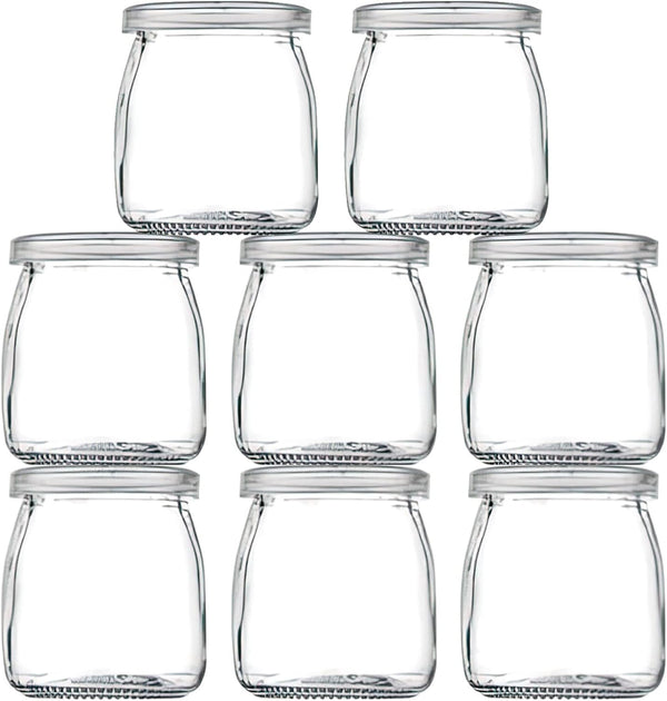 Thymart 5.3oz / 7 OZ Mini Glass Jar with Lid for Pudding,