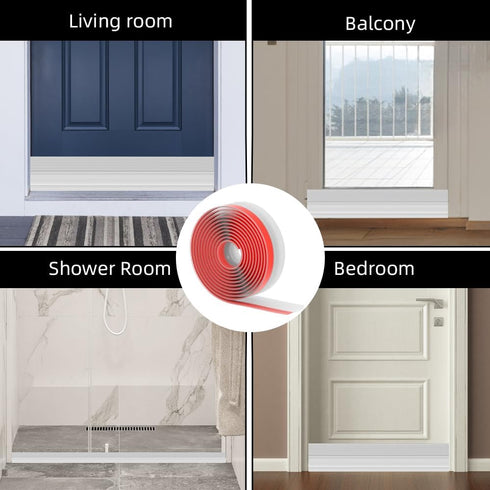 Adjustable Door Draft Stopper, Weather Stripping Seal for Cold Insulation, Under Door Sweep for Interior & Exterior