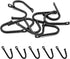 Metal J Shaped Iron Hooks, 1.4 Inch Wall Mounted Single Hooks for Coats, Bags, and Keys (10Pcs, Black)
