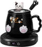 Bgbg Coffee Mug Warmer & Cute Cat Mug Set, Beverage Cup Warmer for