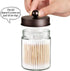 Apothecary Jar Canisters for Bathroom Vanity, Qtip Holder Storage Organizer with Stainless Steel Lids & Cute Stickers,